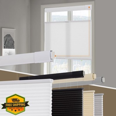 Persilux White Cellular Shades 44.5''W x 64''H Cordless Top Down Bottom Up Hone...