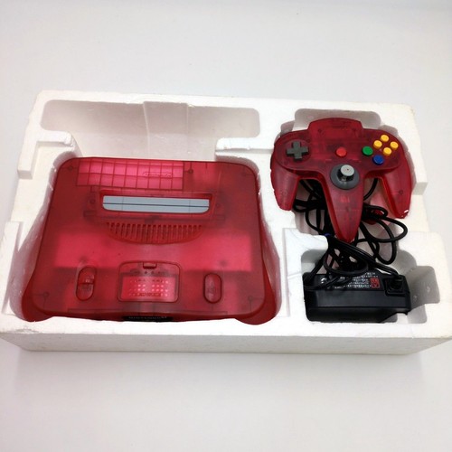Rara Console Nintendo 64 Rosso Chiaro NUS-001 JPN Expansion Pack Boxata Testata Giappone - Foto 8 di 14