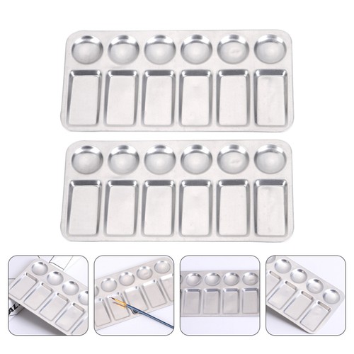 2 Pcs Palette Mann Malen Sie Tabletts Zum Aquarell -Mischtablett
