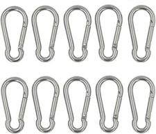 304 Stainless Steel Spring Snap Hooks, Outdoor Keychain Clips Buckles