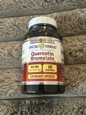 Amazing Formulas Quercetin Bromelain 120 Veggie Capsules - 11/27 FRESH!