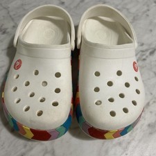 Kids Crocs With Rainbow Trim Size J3