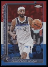 2025-26 Topps Chrome #193 Nickeil Alexander-Walker Red White and Blue Refractor