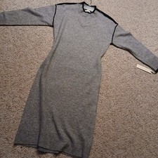 gray maxi sweater dress