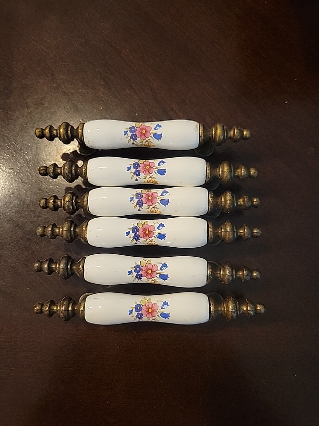 6- 3" HolesBar/Handle Cabinet Drawer Pull Hardware Flower P50032C-ABW-C 5" Long