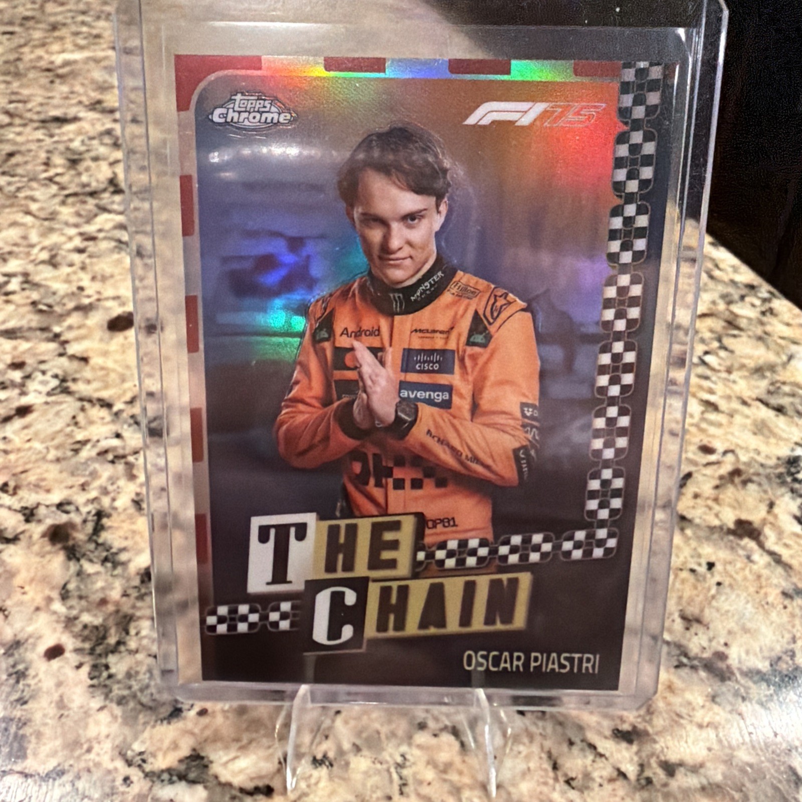 2025 Topps Chrome Formula One F1 Oscar Piastri The Chain SP Refractor CH-3