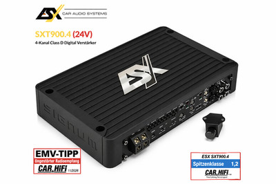 ESX SXT900.4 (24V) 4-Kanal Class D Digital Verstärker 24 Volt für LKW Truck Bus 