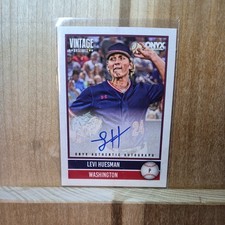 Levi Huesman 2026 ONYX Vintage Baseball Auto VA-LEHU #/880 Nationals