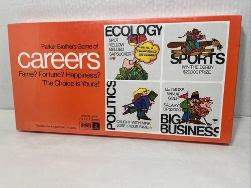 Vintage Careers (1971) Parker Brothers Board Game — FACTORY SEALED —