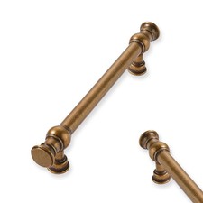 2-Pack 3-3/4inch96mm Hole Center Antique Brass Cabinet Pulls Solid Heavy Duty...