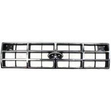 Grille For 89-92 Ford Ranger 89-90 Bronco Ii Chrome Shell W Silver Insert