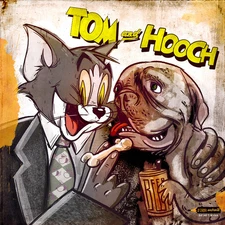 Tom And Hooch Turner Jerry Hanna Barbera SIGNED Poster Ltd Edition x/10 Print