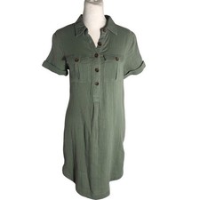 Vineyard Vines green Seastitch short sleeve gauze dress Sz 00 stretch