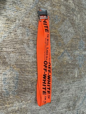 OFF-WHITE Industrial Belt Orange Black Secure Logo Web Belt Authentic New 1 Size