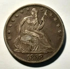 1858 O  SEATED LIBERTY HALF