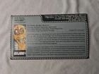 GI JOE 1988 PAYLOAD ASTONAUT UNCUT FILE CARD