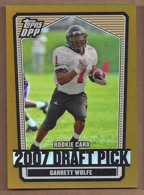 2007 Topps Draft Chrome Bronze Refractor #113 Garrett Wolfe /250  FB