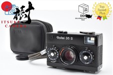 Near Mint Rollei 35 S Black 35mm Film Camera With Case Meter Works From JAPAN