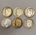 Roosevelt Silver Dime 6-Coin Lot 1948-1961
