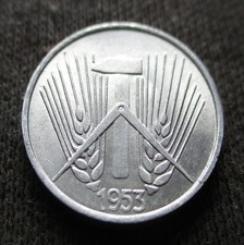 OLD 1 PFENNIG 1953 A BERLIN COIN GERMAN DEMOCRATIC REPUBLIC (EAST GERMANY)