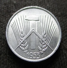 OLD 1 PFENNIG 1953 A BERLIN COIN GERMAN DEMOCRATIC REPUBLIC (EAST GERMANY)