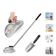 Long Handle Sand Scoop with Shovel for Metal Detecting, Metal Detector at Bea...