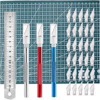 Skalpell 2 Stueck Mit 20 Ersatzklingen Bastelmesser Cutter Hobbymesser Set