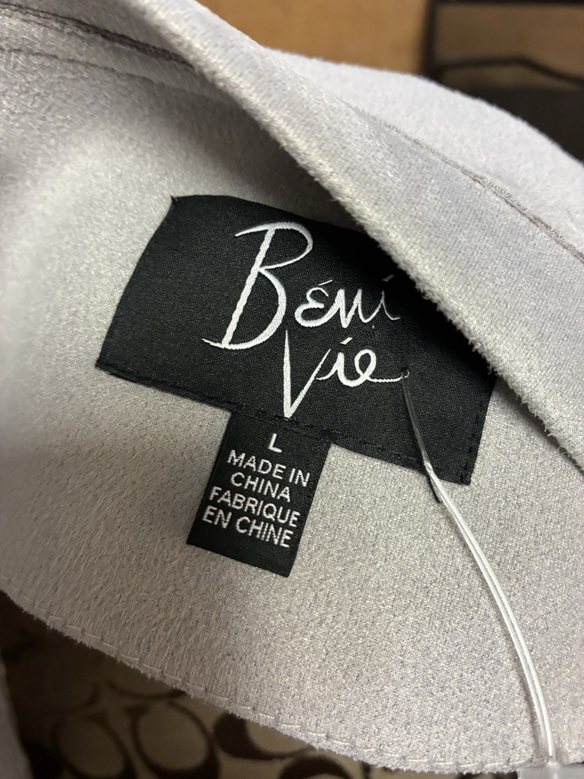 Grey Open Front Button Down Lightweight Jacket - image 7