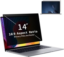 14 Inch Laptop Privacy Screen Filter for 16:9 Monitors, Removable Anti Glare