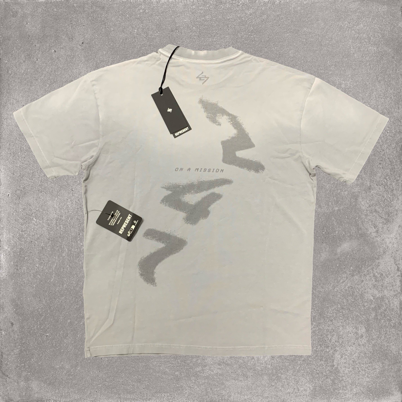 Represent XS Tee 247 Motion Titanium Grey Oversized T-Shirt