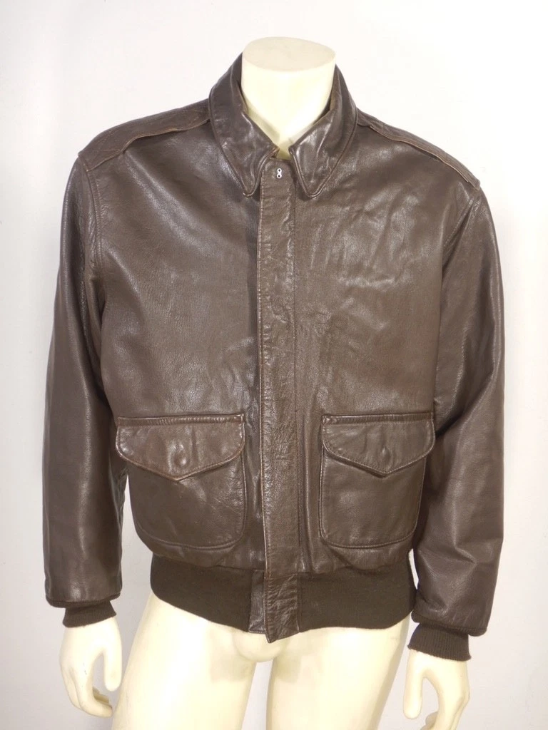 ⭐︎ヴィンテージ⭐︎AVIREX A-2 フライトジャケットUS sizeS AVIREX（アヴィレックス） Type A-2 ユーズド加工 米国製 サイズ38