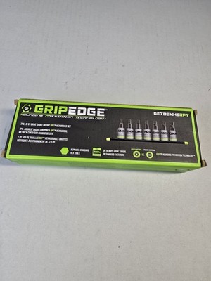 GRIPEDGE GE7BSMHSRPT 7-PC  3/8 Drive Short Metric RPT Hex Drive Set  