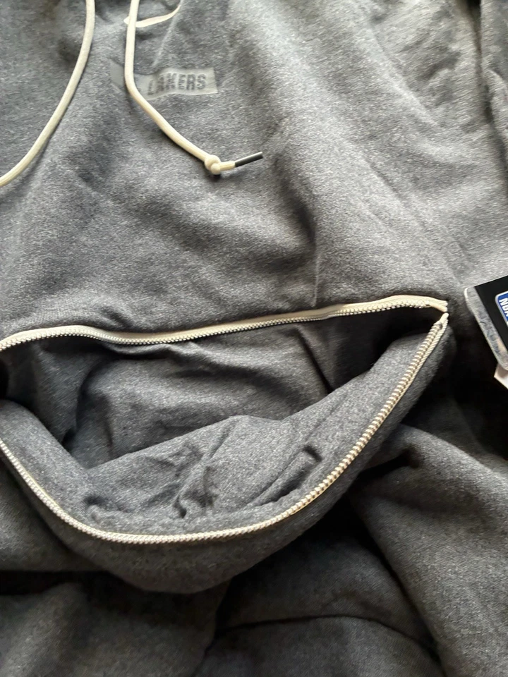 Nueva sudadera con capucha gris Nike Engineered NBA Los Angeles Lakers para hombre 2xl Foto 3 de 4