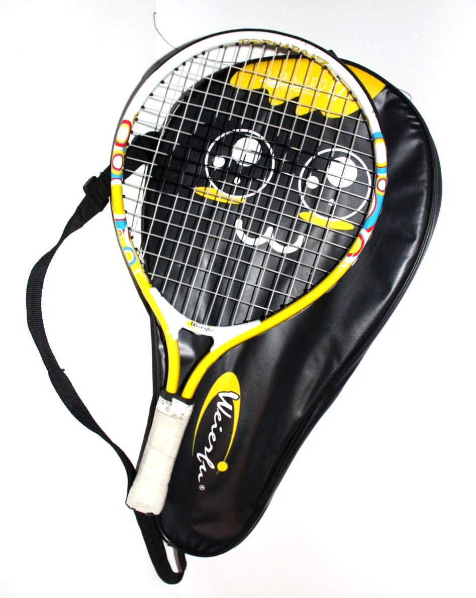 Junior 17" Tennis Racket Titanium Kids or Toddlers w/ Cover 