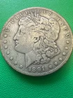 1891-CC Morgan Silver Dollar - Fine F+ details from the Carson City mint m48