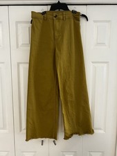 Billabong Pants Women 28 Free Fall High Waist Wide Leg Frayed Raw Hem Beach Jean