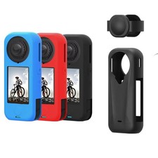Soft Silicone Protective Case Cover Skin with Lens Cap for Insta360 X4 Air