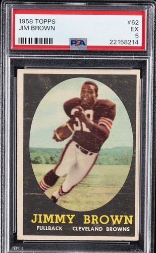 1958 TOPPS #62 JIM BROWN ROOKIE RC PSA 5