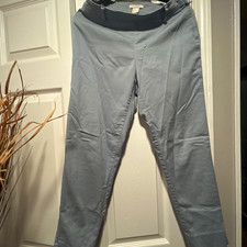 H M Blue Solid Chino Pants Slim Fit Skinny Mid Rise Women s Size 6 28x30
