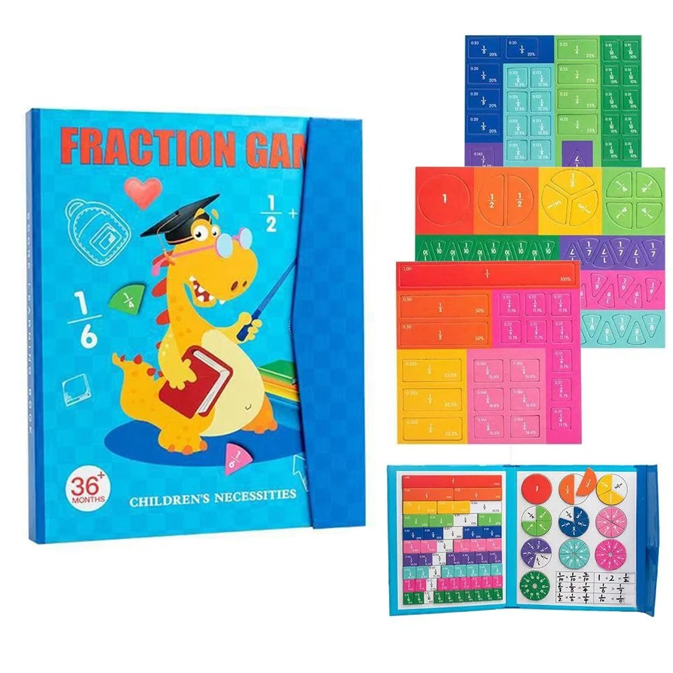 Educational Fraction Games for Elementary,Teaching Aid for Classroom Homeschool