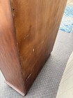 67660  Vintage Glass Front Bookcase with Geometric Wood Inlay — photo 7