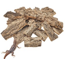 VCEPJH 1.5 LB Reptile Bark Bedding, Natural Cork Bark for Reptiles Flat Cork Woo