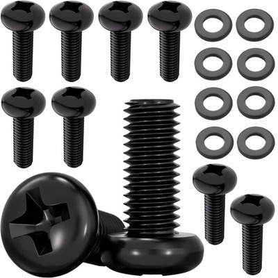 M4 10mm TV/Monitor Wall Mount Screws VESA Compatible for M4-10mm, Matte Black 