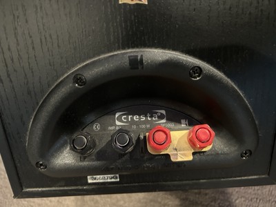 Pair Vintage KEF Cresta SP3303 10-100w Bookshelf Speakers Black