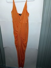 Lulus Women's Orange Front Twist Tank Dress 0040