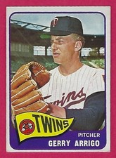 1965 Topps - Gerry Arrigo #39 - tear on back from tape