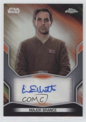 2021 Topps Chrome Star Wars Legacy Emun Elliott as Major Brance #ARS-EE Auto 2k3