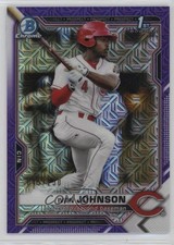 2021 Bowman Chrome Prospects Mega Box Purple Mojo Refractor Ivan Johnson 15ul