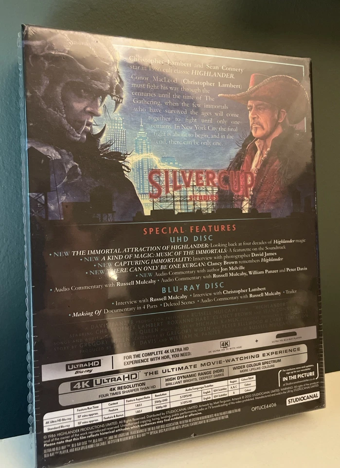 Highlander Collectors Edition StudioCanal 4K Blu-Ray Booklet Brand New Sealed - Image 2 of 4