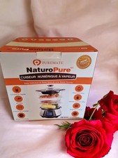 NaturoPure Food Steamer 11.5L Capacity 3 Tier Electric Steamer 6 Preset Cooking